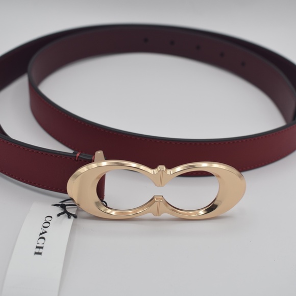 NWT COACH 1941 Red Signature Buckle Belt C1725 - Picture 2 of 7